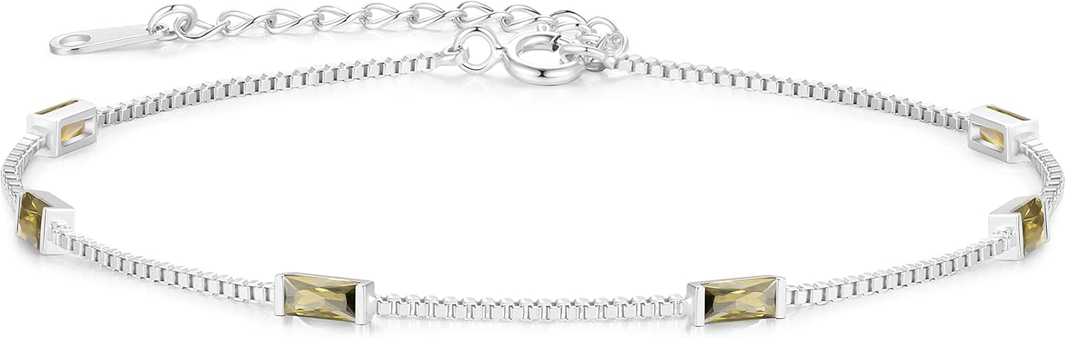 Birthstone Bracelets for Women - Elegant 925 Sterling Silver Gift