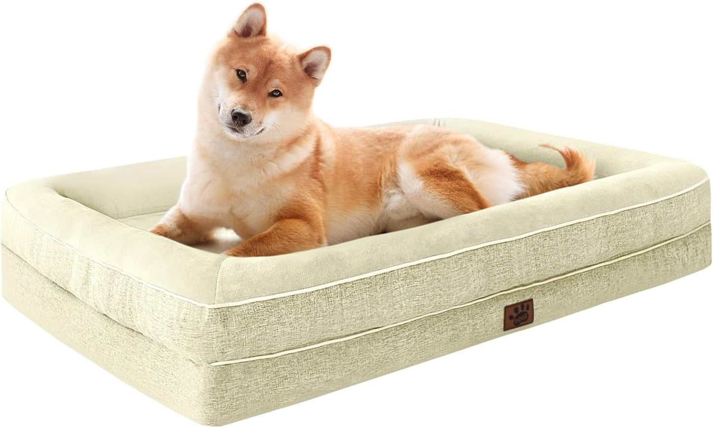 Waterproof Memory Foam Dog Beds for Extra Large Dogs Comfort