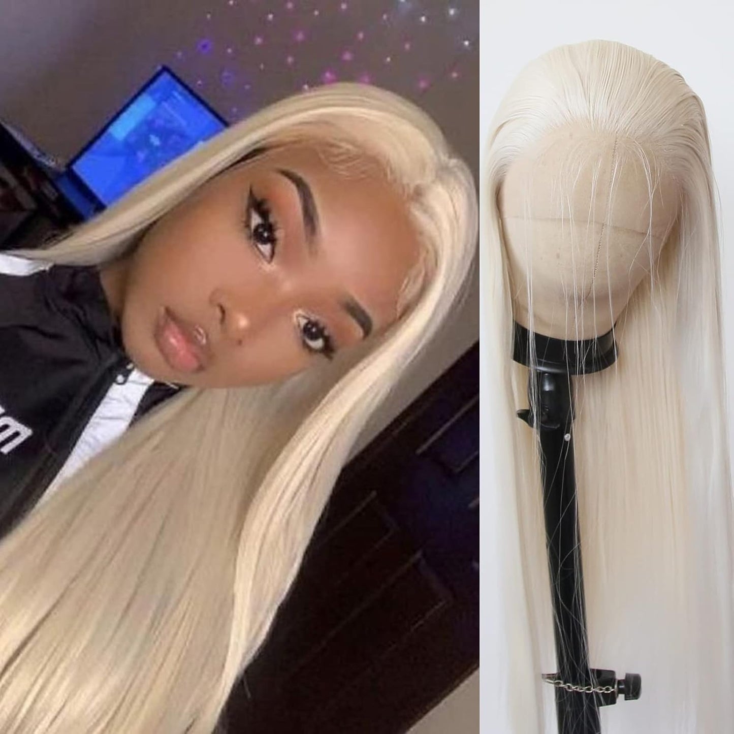 BTWTRY Platinum Blonde Synthetic Lace Front Wig Review