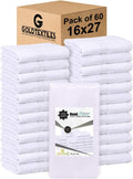White 16x27 in Cotton Blend Hand Towels 60 Pack - Economy Bulk
