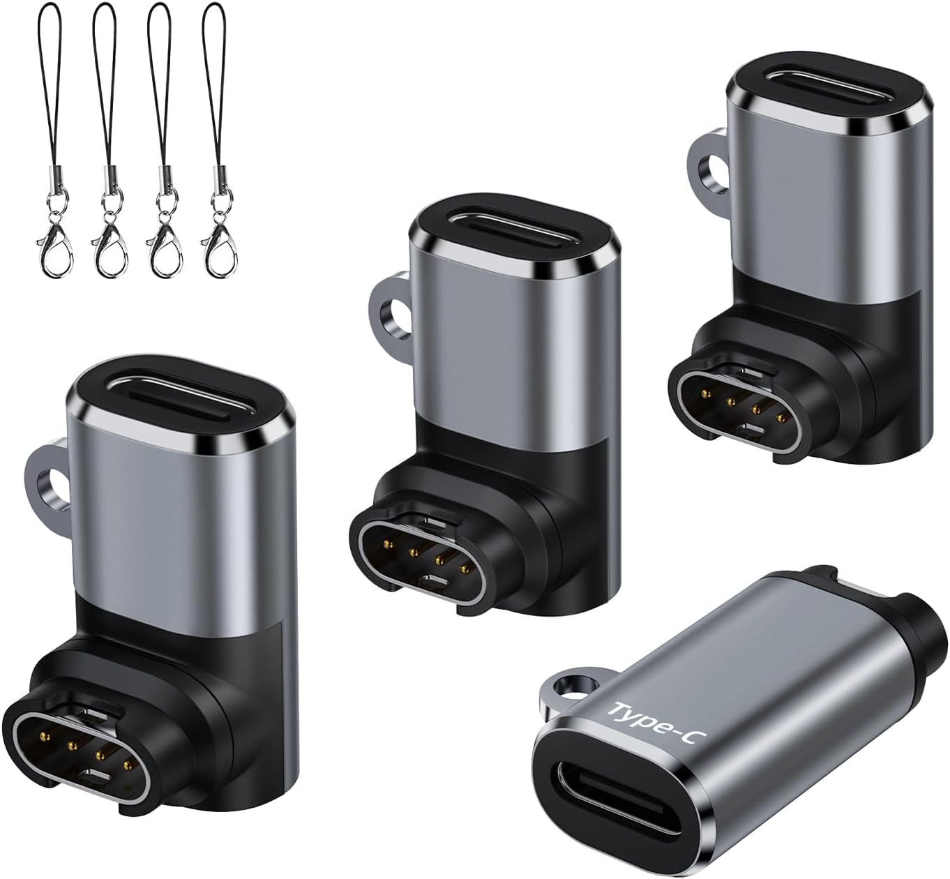Fast Charge Garmin Watches with USB-C Adapter 4-Pack