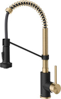 Spot-Free Antique Champagne Bronze/Matte Black Kitchen Faucet