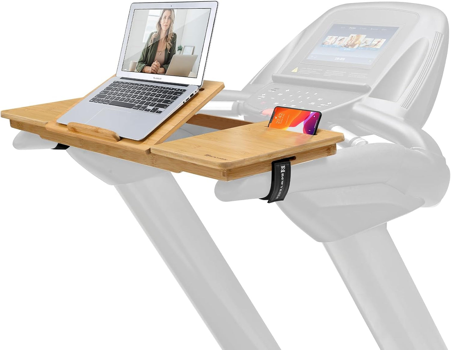 Treadmill Desk Attachment for Laptop - Adjustable Bamboo Stand