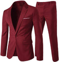 Cloudstyle Men's 2-Piece Slim Fit 1-Button Suit Jacket & Pants Set