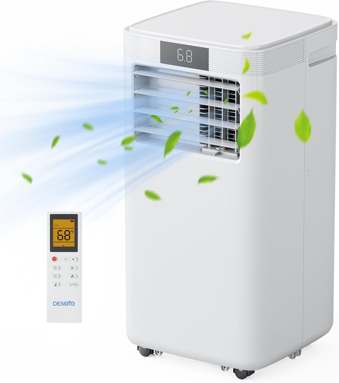 DENBIG 4-in-1 Portable AC: Cools 300 Sq. Ft.!