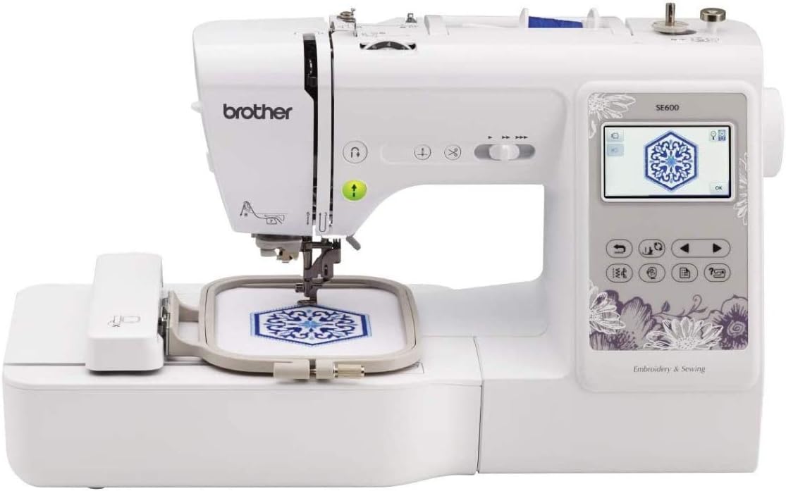 Brother SE600 Sewing & Embroidery Machine: 80 Designs, Computerized, LCD Display