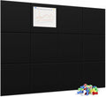 Large Cork Board for Wall 48in x 36in Felt Bulletin Board - Black