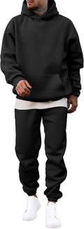 Men's 2 Piece Tracksuit Hoodie & Joggers - Soft Fleece Set