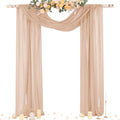 Wedding Arch Draping Fabric 29in x 20ft 4 Panels Nude Sheer - Elegant
