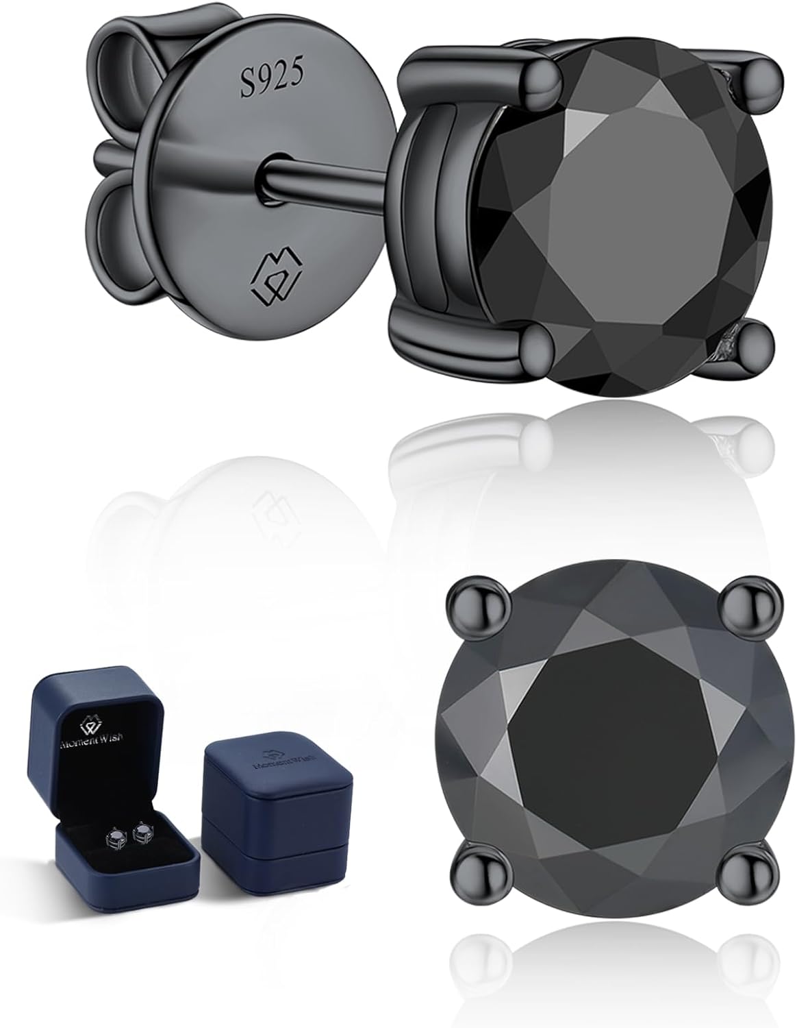 Black Moissanite Stud Earrings for Unique Elegance and Style