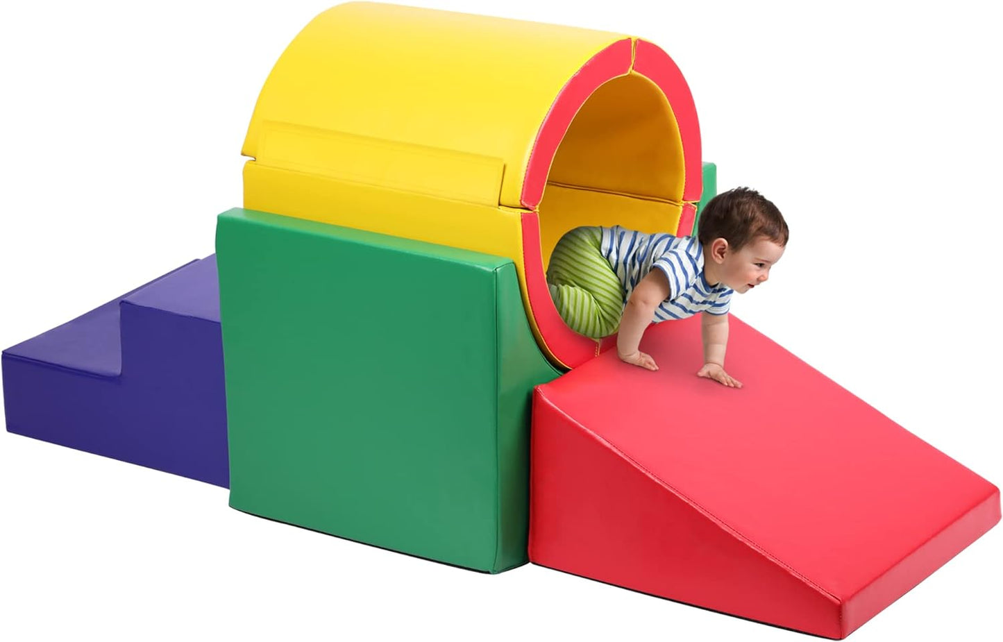 Tunnel Ramps Foam Climber for Safe Indoor Play and Crawling