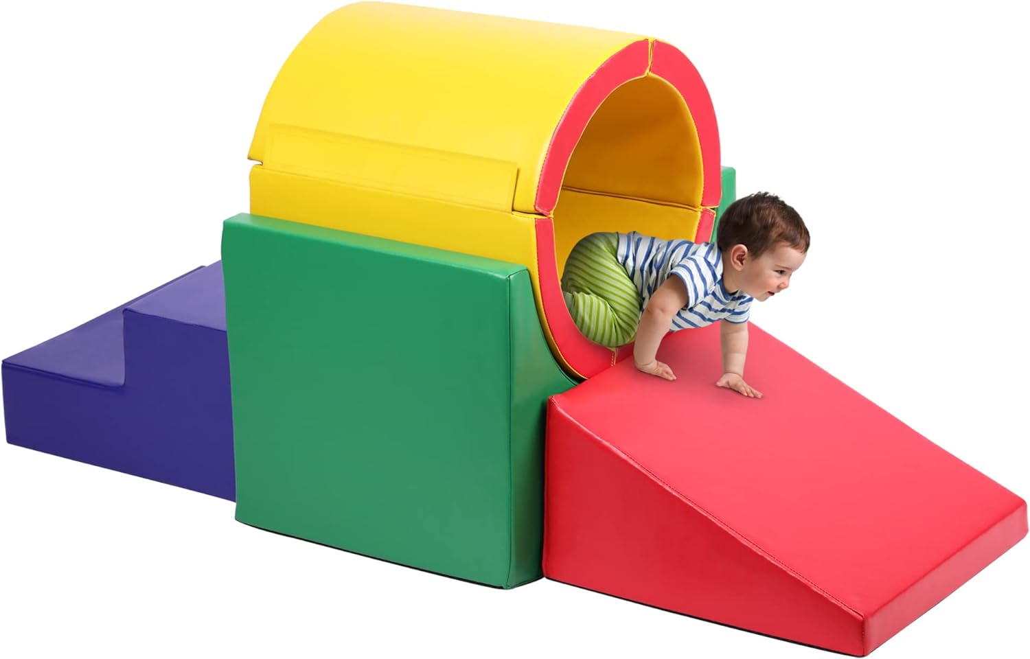 Tunnel Ramps Foam Climber for Safe Indoor Play and Crawling