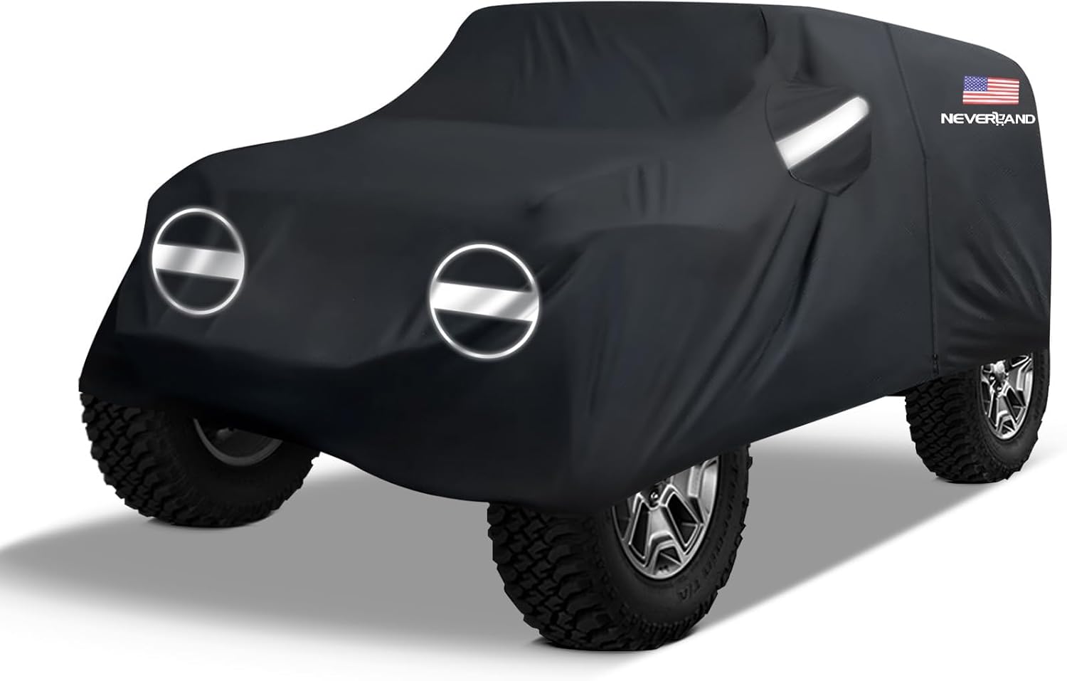 NEVERLAND Car Cover for Jeep Wrangler 2 Door Waterproof Protection