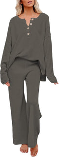 Pink Queen Women's 2 Piece Fall Lounge Set - Knit Sweatsuit