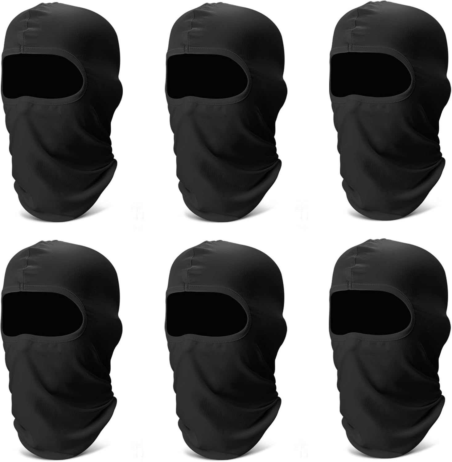 6-Pack Breathable Balaclava Set - Full Face & Head Cover