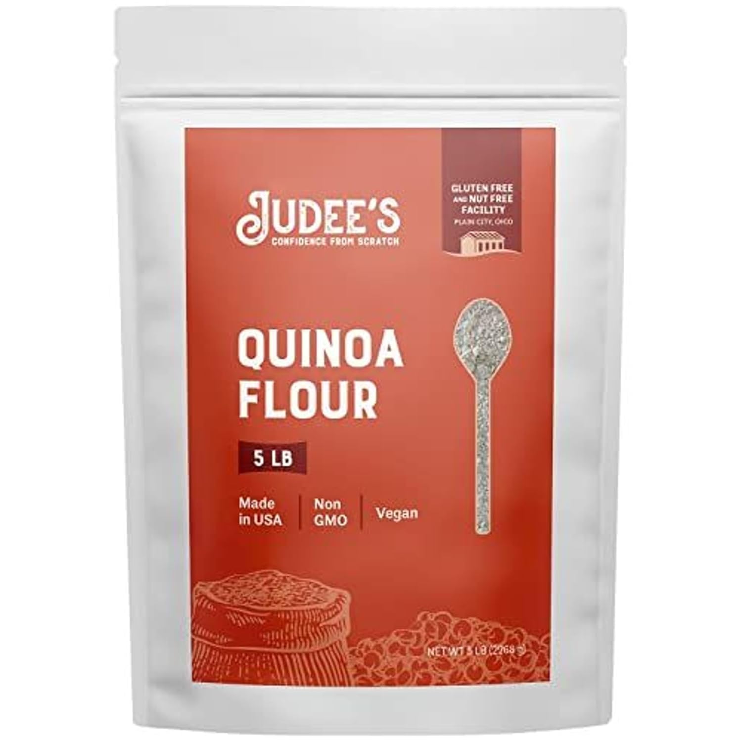 Judee's Quinoa Flour 5 lb - Perfect for Gluten Free Baking