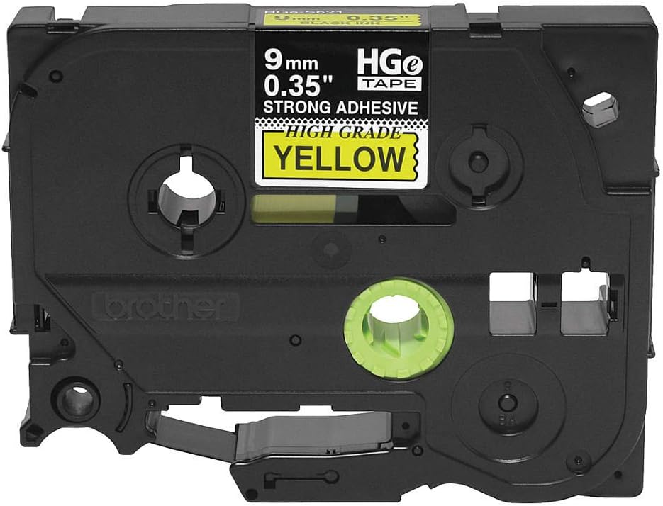 Brother HGES6215PK Black on Yellow Extra-Strength Label Tape