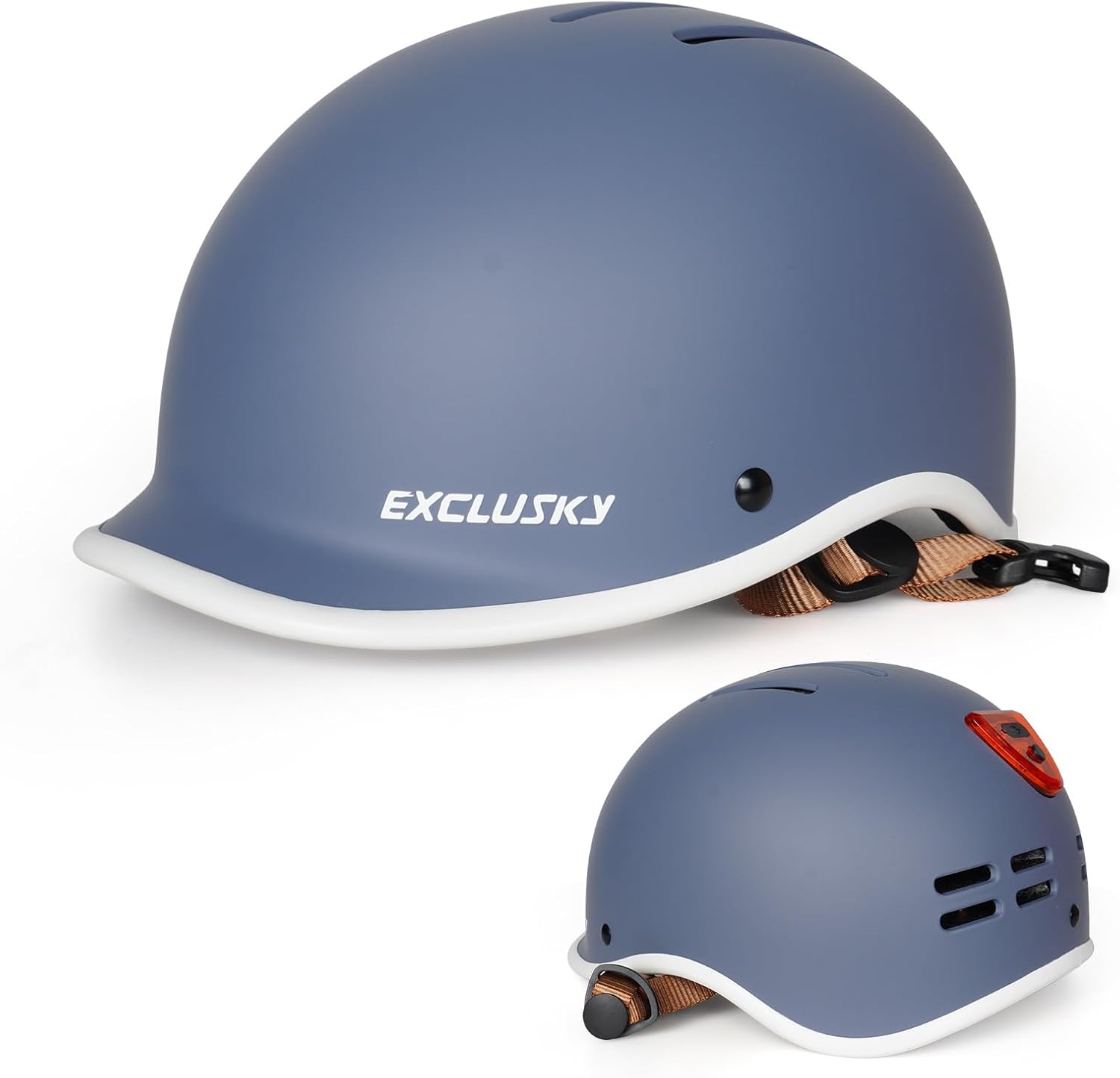 Exclusky Bike Helmet for Adults with USB Rechargeable Light