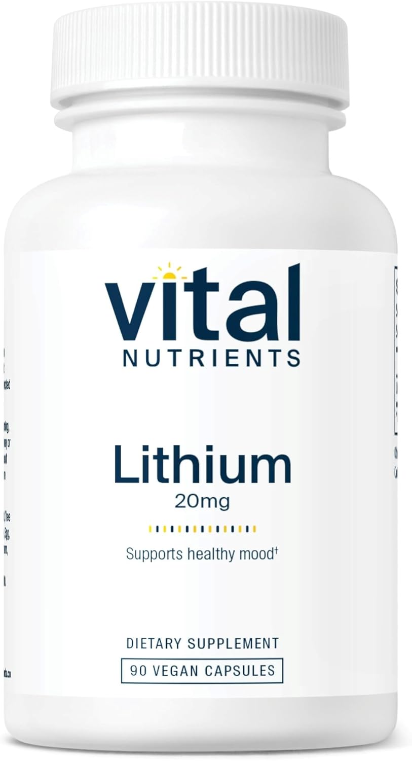 Lithium Orotate 20mg Vegan Supplements for Memory and Mood