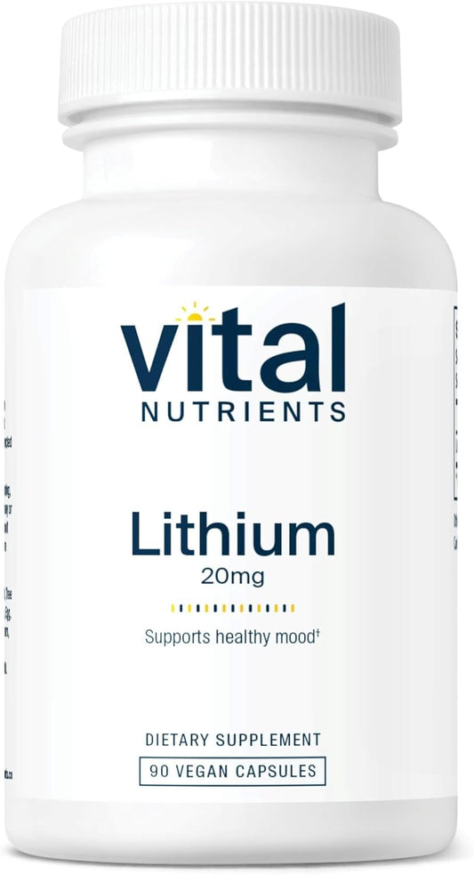 Lithium Orotate 20mg Vegan Supplements for Memory and Mood