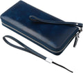 Lavemi Women's RFID Blocking Leather Large Capacity Zip Wallet