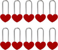3.5in Love Lock Heart Padlock Red - Single Use Romantic Keepsake