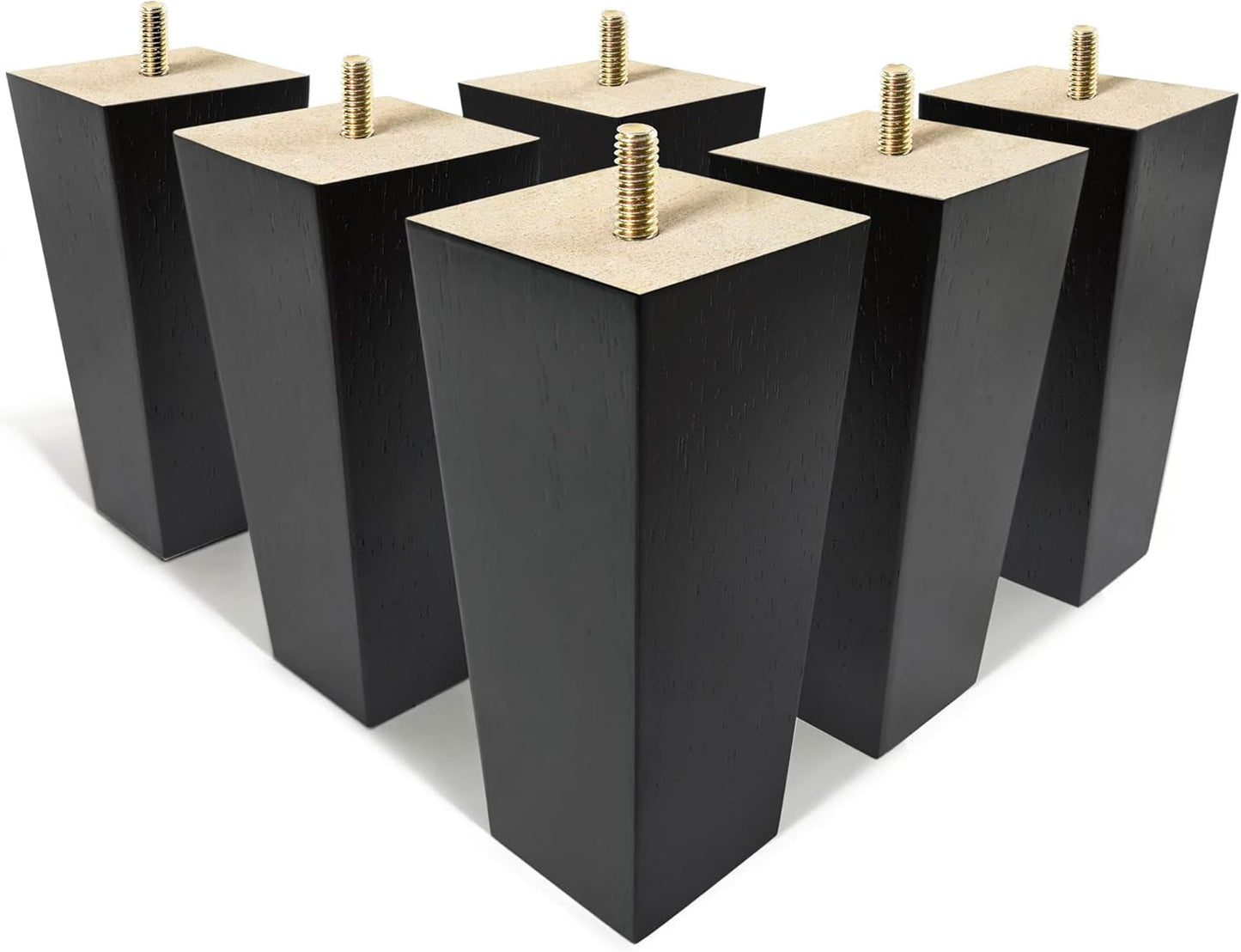AORYVIC 6 Inch Furniture Legs Set of 6 for Sofa and Couch