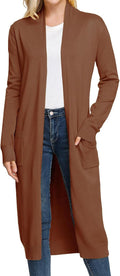 GRACE KARIN Essential Open Front Maxi Knitted Cardigan (Style ZJS9)