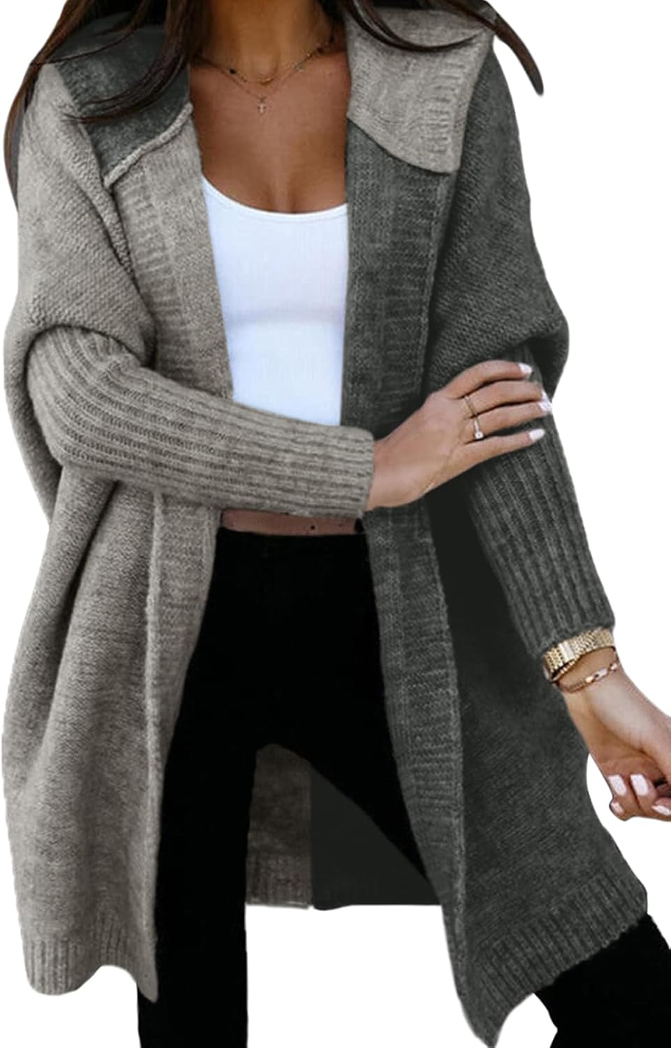 Astylish Women 2025 Fall Open Front Long Sleeve Cardigan Sweater