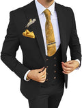 Wangyue 3 Piece Men's Slim Fit Suit - Formal Wedding Prom