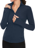 Women's Lightweight Workout Zip Jacket - Slim Fit Athletic Layer