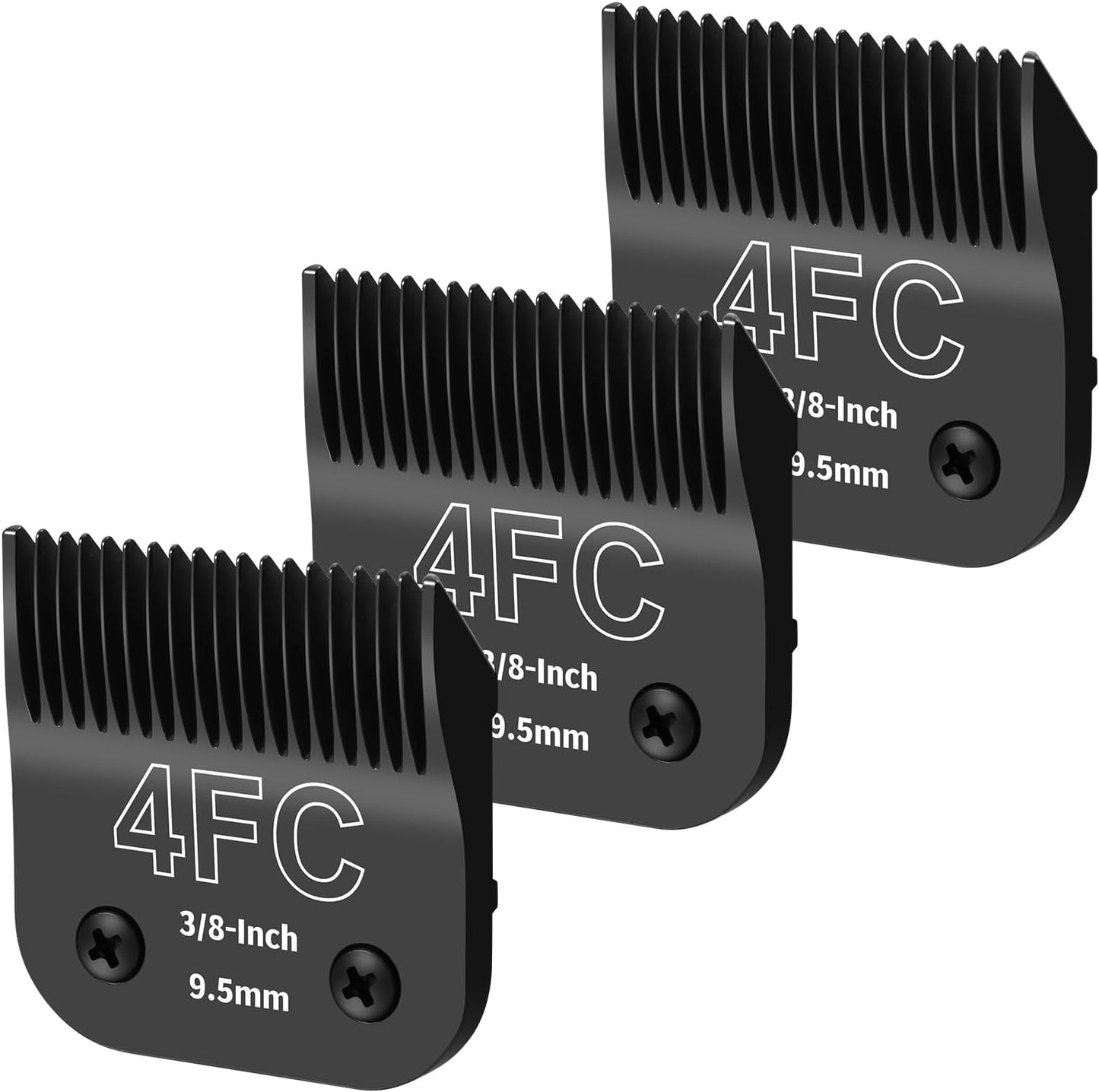 3 Pack 4FC Detachable Dog Grooming Steel Blades for Pet Grooming