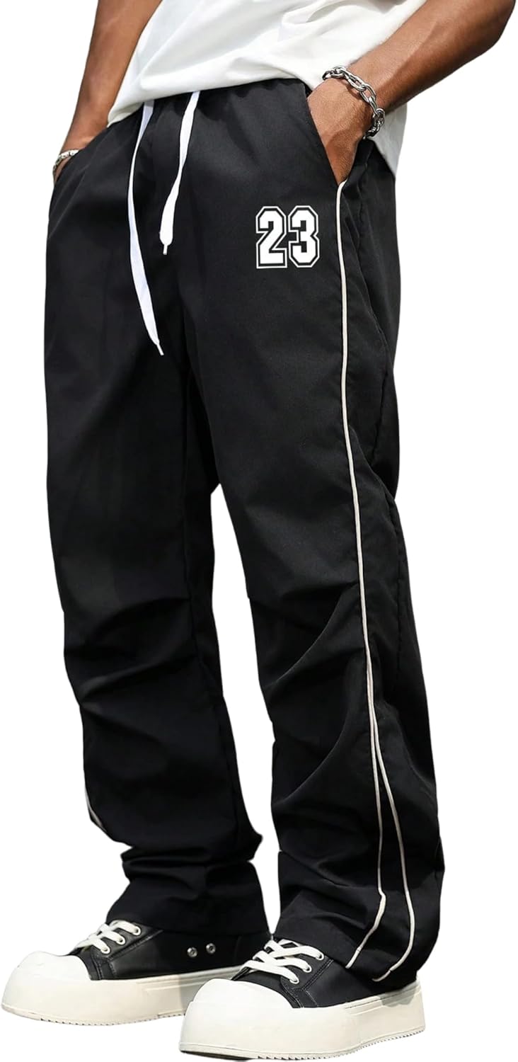 ZAFUL Men's Parachute Sweatpants for Casual Streetwear Style