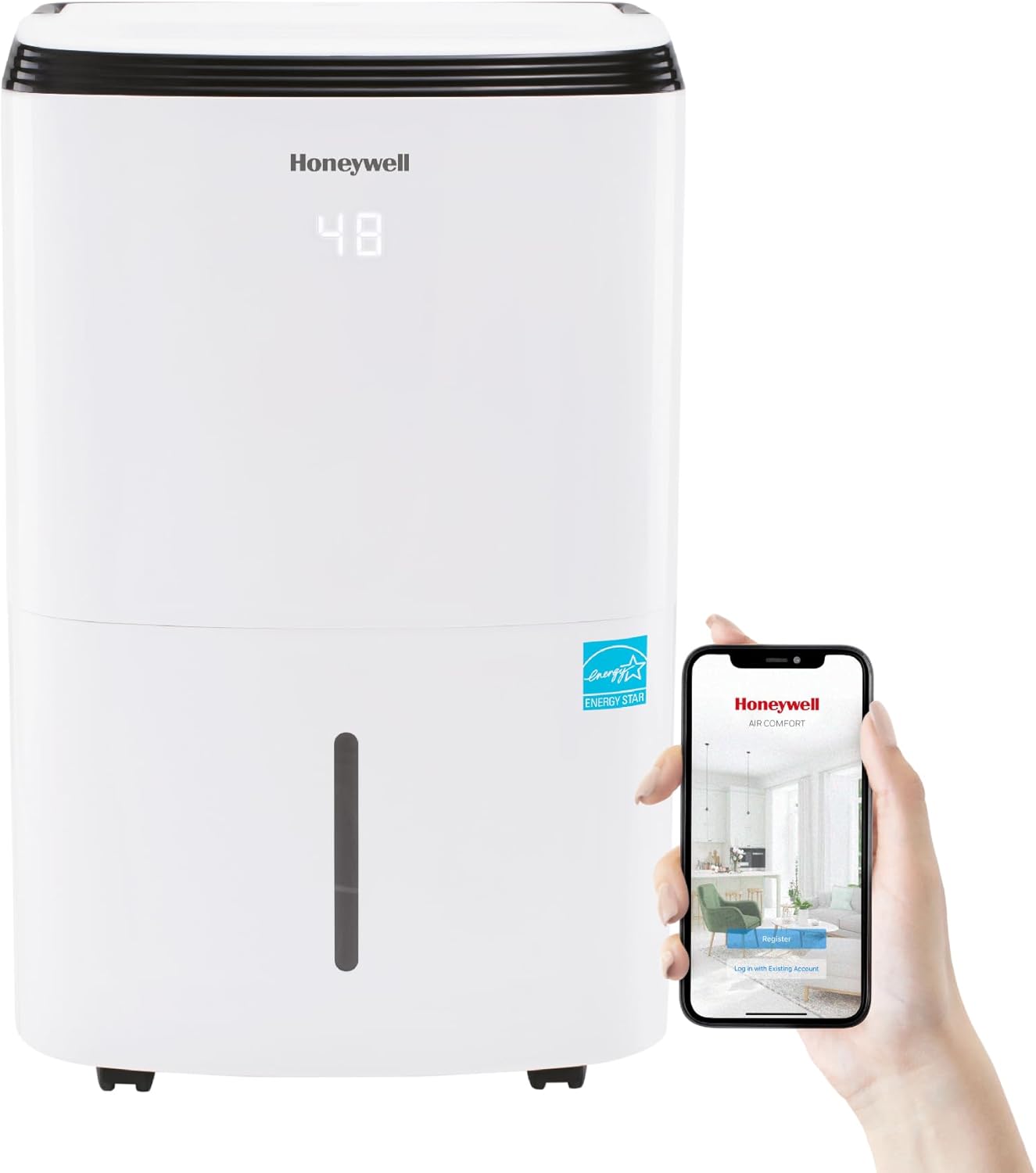 Honeywell Smart Dehumidifier for Home Basements & Large Rooms