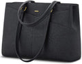 LOVEVOOK Laptop Bag for Women 15.6 in Tote - Waterproof Vintage Black