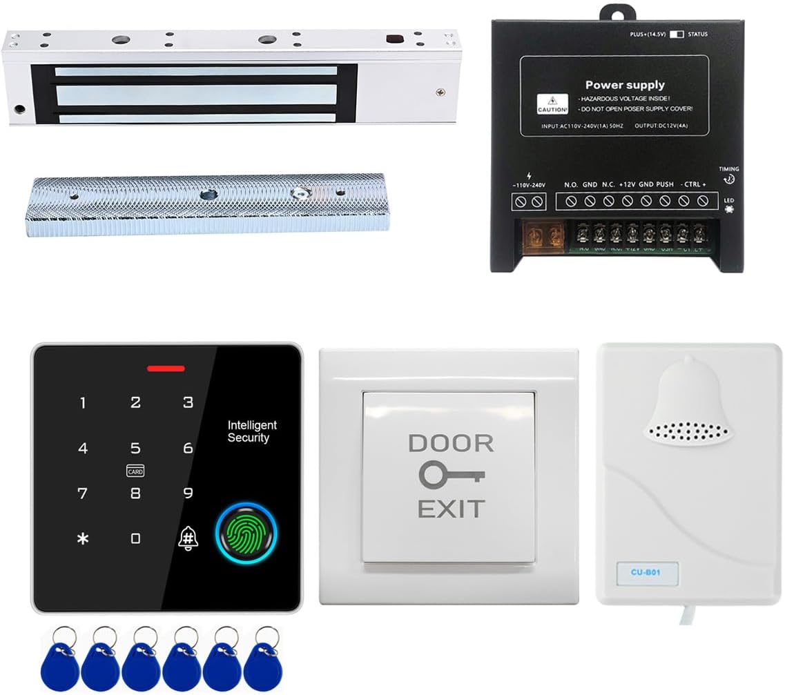 Door Access Control System with RFID Fingerprint Keypad and Lock