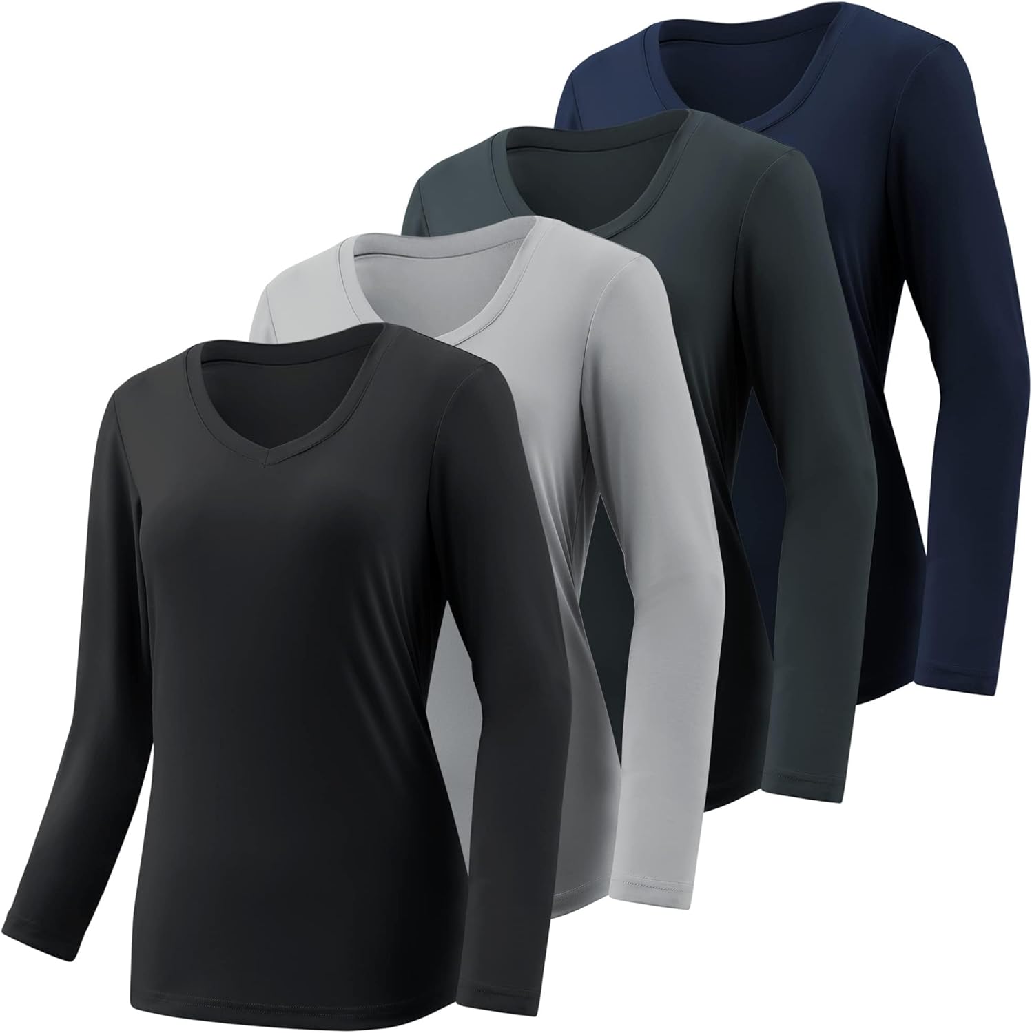 Women's Moisture Wicking Long Sleeve Tee Pack