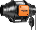 VEVOR Inline Duct Fan 4-in 200 CFM - Quiet Variable Speed Exhaust