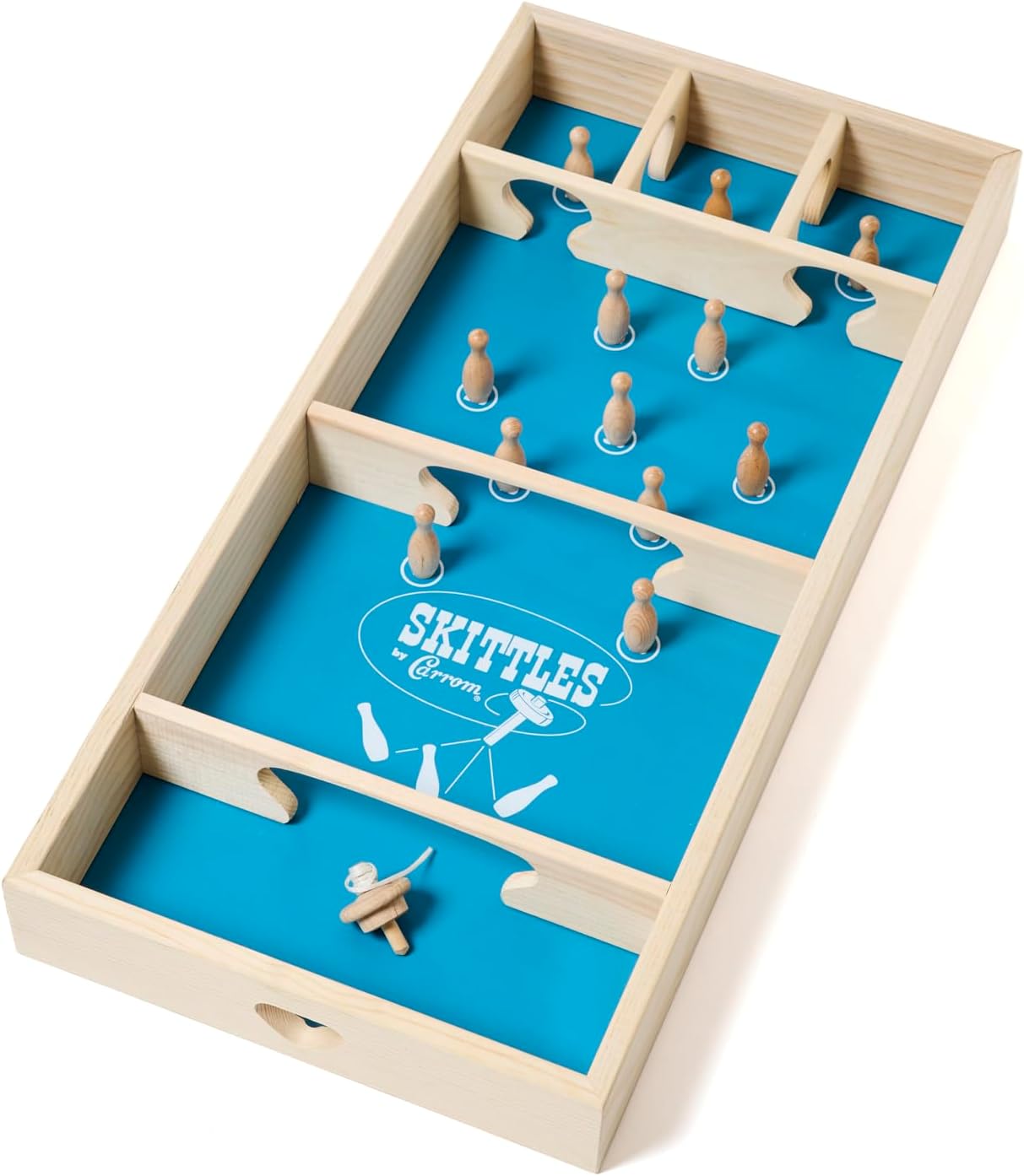 Carrom Skittles Game for Family Fun - Indoor and Outdoor Play