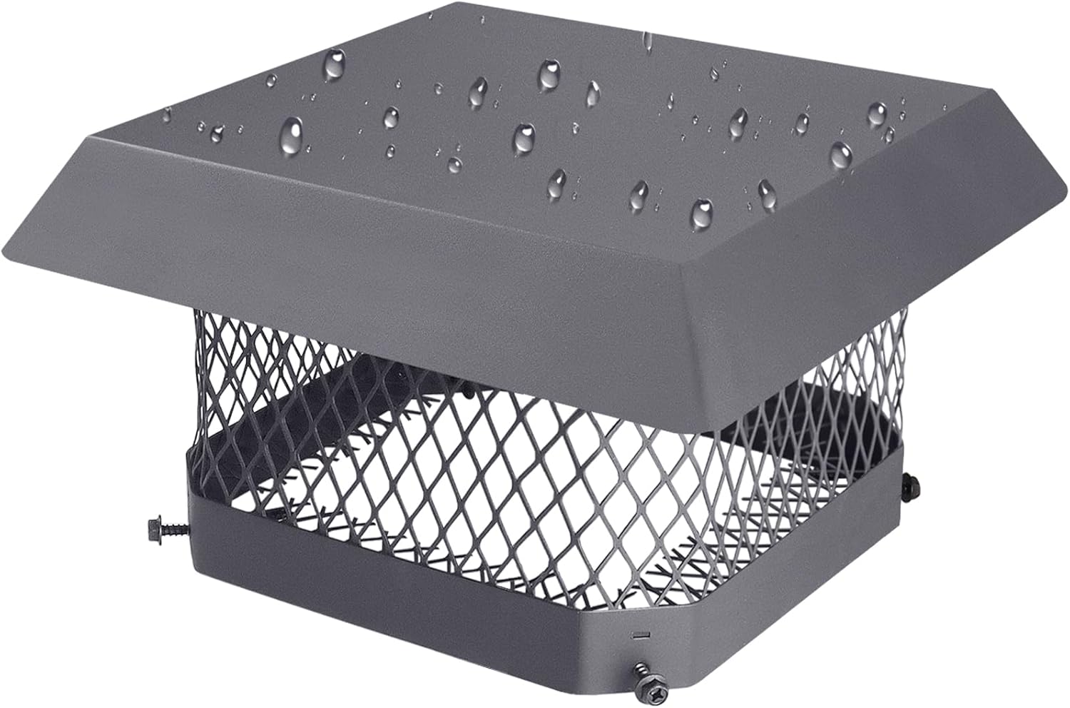 9x9 Chimney Cap for Outside, Galvanized Steel Vent Cover