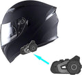 Motorcycle Full Face Dual Visor Helmet Bundle - Bluetooth & Spoiler