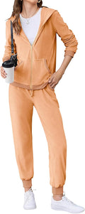 HOTOUCH Womens Casual Velour Tracksuit Set for Comfort and Style