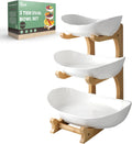 Seven Sparta 3 Tier Fruit Bowl for Kitchen Counter - Big Ceramic