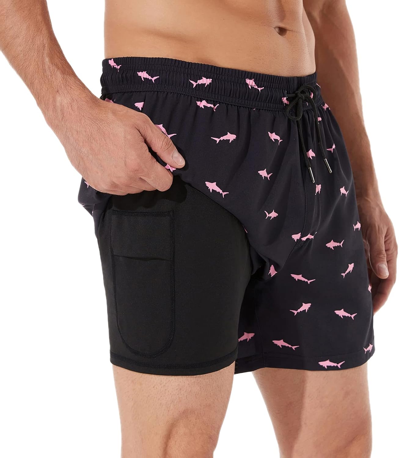 BRISIRA Mens Swim Trunks Quick Dry 5 inch Inseam Beach Shorts
