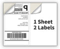 Coopaty Half Sheet Shipping Labels 8.5 x 5.5 - 4000 Matte Labels