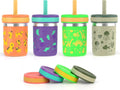 Stainless Steel Kids & Toddler Cups with Straws and Lids - 15 oz