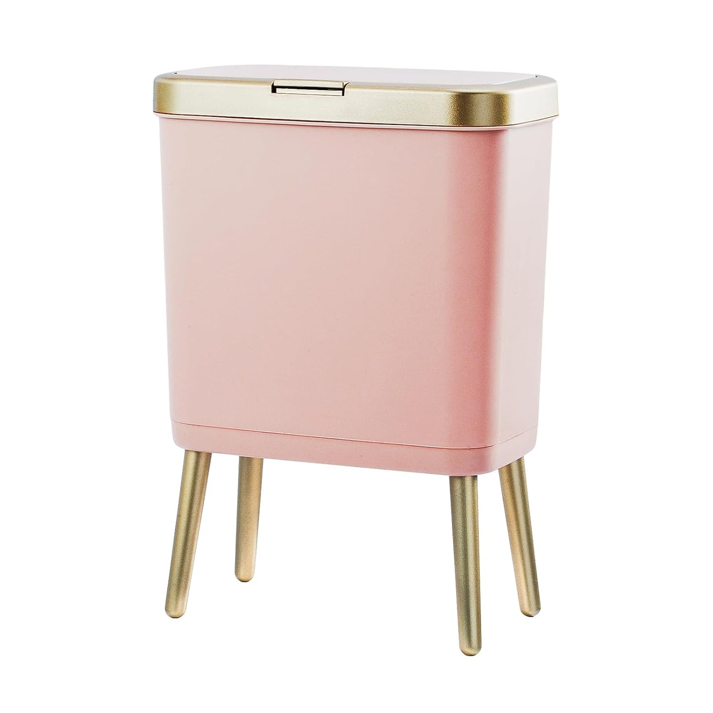 Procade Bathroom Trash Can with Lid - Stylish 4 Gallon Pink Bin
