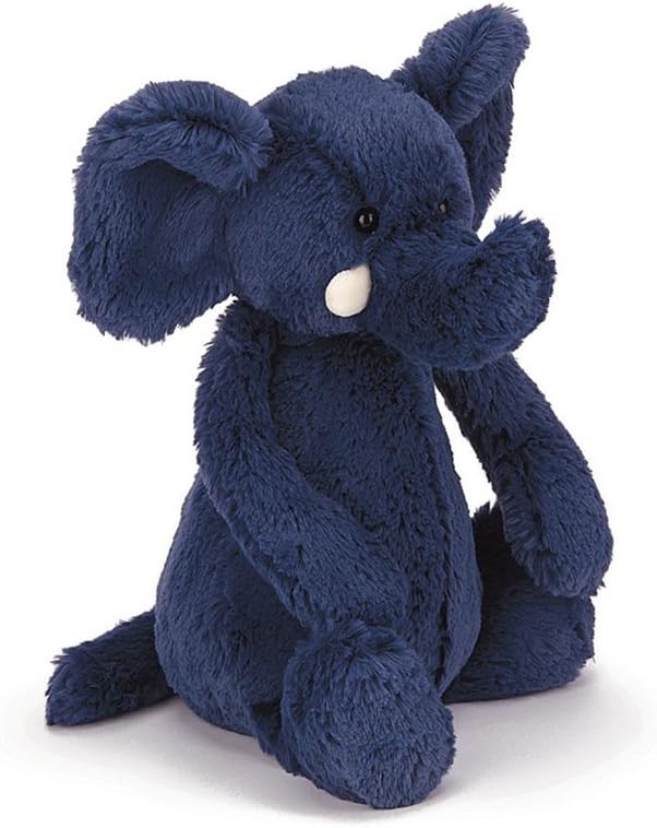 Bashful Blue Elephant Stuffed Animal - Soft Plush Toy Gift
