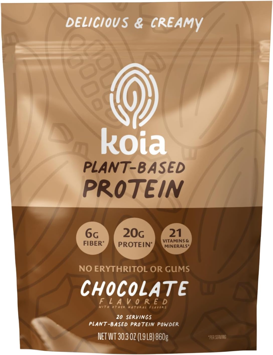 Koia Plant Based Protein Powder for Muscle Recovery & Wellness