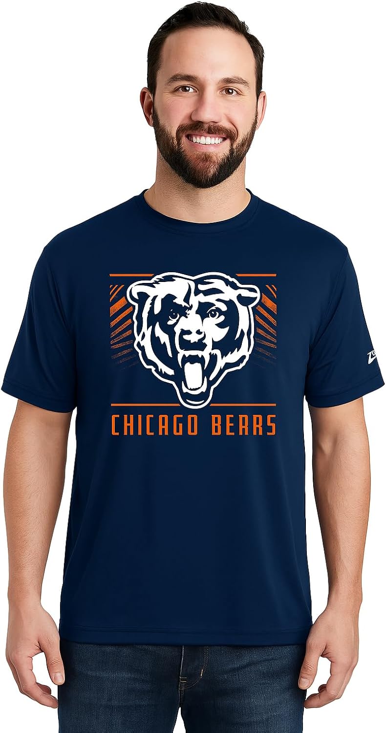 Zubaz NFL Men's Short Sleeve Team Graphic T-Shirt for Fans